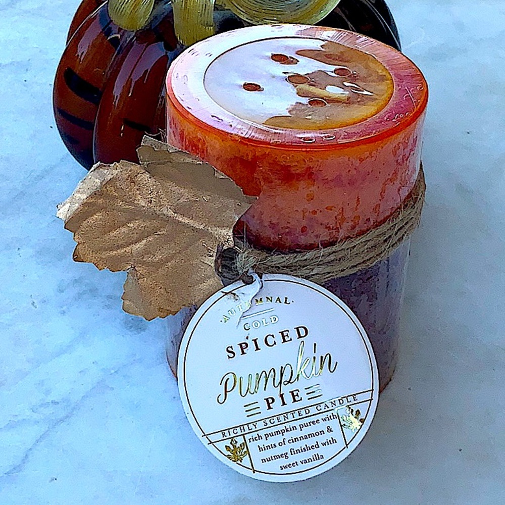HAVEN STREET CANDLE PILLAR SPICED PUMPKIN PIE 3 BY 4